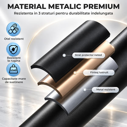 Scara Pliabila Metalica Elindor® cu 4 Trepte, Portabila, cu Pedale Late Antiderapante, Maner de Sprijin, Sistem de Blocare, Picioare Antialunecare, pentru Interior, Uz Casnic, Capacitate 150 kg, 80 x 54.5 x 122 cm, Negru