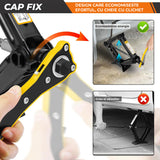 Cric Auto Trapezoidal Elindor® pentru Ridicarea Masinii, Greutate Maxima Suportata 2 Tone, Ideal pentru Vehicule Tip Autovehicul, Motocicleta, ATV, Camion, Utilaj Agricol, 41.5 × 9 × 10 cm, Negru