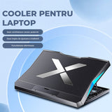 Cooler Laptop 6 Ventilatoare Elindor®, Reglabil pe Inaltime, Compatibil 17 Inch, Negru