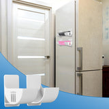 Set 4 Organizatoare Multifunctionale Elindor® cu Adeziv, Suport din Plastic Dulap pe Usa Blat Chiuveta, Inaltime Reglabila, 4x Organizator Suspendat, Organizare pentru Bucatarie, Baie, Camara, Bar, Raft Depozitare Saci de Gunoi, Pungi, 7x6.5x4 cm, Alb