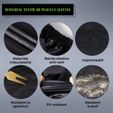 Prelata Auto Neagra 3 Straturi Elindor®, Impermeabila, Toate Anotimpurile, Husa de Protectie Completa, Antigrindina, Ploaie, Anti Soare, Accesorii Masina Exterior, Sedan L, 458×178×120 cm