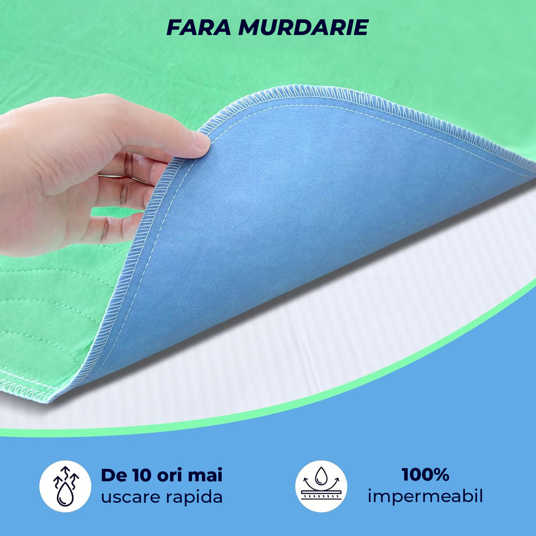 Set 4 Covorase Absorbante Elindor® Igienice, Asternut pentru Animale, Caini, Pisici, Copii, Varstnici, Ultra-Absorbant, pentru Talie Medie si Mare, Prevenirea Scurgerilor De Lichid, 4 Substraturi, Marimea XL, 86 x 91 cm, Verde