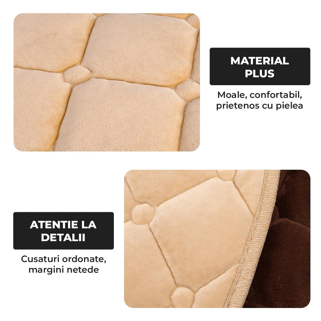 Set 2 Huse Universale Negre de Scaune Auto Elindor®, Anti-Alunecare, Husa Sezut Scaun Sofer din Plus, Bumbac, Matase Elastica, Design Premium pentru Interior Masina, 51x50 cm