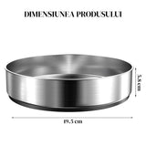 Organizator Rotativ 360° Elindor®, Otel Inoxidabil 304, 1 Nivel, Pentru Condimente, Cafea, Ceai, Borcane, Sticle, Produse Cosmetice, Accesorii Baie, Mirodenii, Dulapuri, Sertare, Bucatarie, Baie, Birou, Suprafata Antiaderenta, 19.5x6 cm, Argintiu