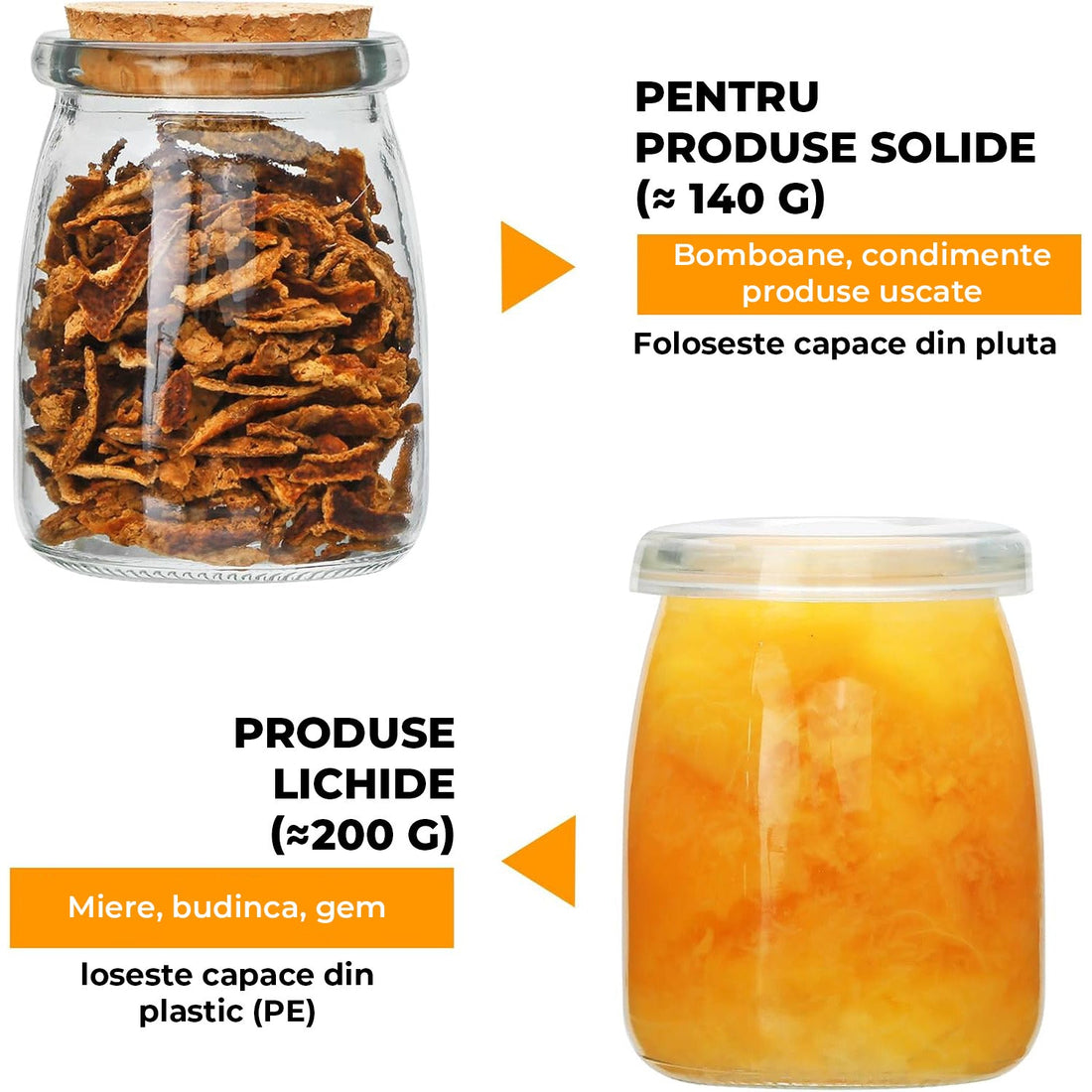 Set 20 Borcane Mici Elindor® din Sticla cu Capac Pluta, 200 ml, Borcane Iaurt, Desert, Miere, Marturii Botez, cu Etichete Personalizabile, Perfecte pentru Cadouri Creative si Evenimente Speciale, Transparent