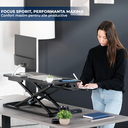 Suport Laptop Elindor® Pliabil pentru Birou, Negru