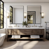 Oglinda Dreptunghiulara Elindor®, 55x75 cm, Sticla Fara Distorsiuni, Usor de Instalatat, Negru