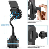 Suport Telefon Auto Elindor® Universal pentru Suport Pahar, Brat Reglabil, Rotire 360°, Accesoriu Masina, Negru
