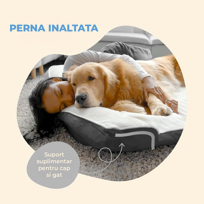 Pat confortabil pentru câini Elindor®, moale, mărimea M, 71x58x15 cm, gri