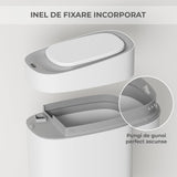 Cos de Gunoi cu Senzor Elindor® cu Capacitate 9.5l, Capac Inteligent Anti-Miros, Deschidere Silentioasa, Design Elegant, Subtire, Ideal pentru Baie, Bucatarie, Birou, Dormitor, Perfect pentru Colectare Deseuri, Rezistent la Apa IPX5 Alb