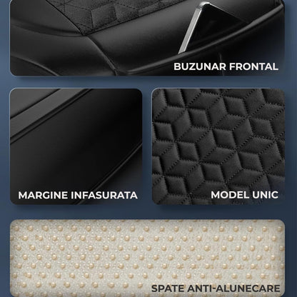 Husa Scaun Auto din Piele Ecologica Impermeabila Elindor®, Negru