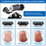 Pila Electrica Elindor® pentru Talpi si Calcaie, cu 3 Role de Slefuire, Display Digital, Rezistenta la Apa, Incarcare USB, 2 Viteze, Negru