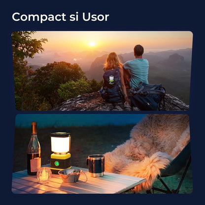 Lanternă LED Elindor® 1000LM, 4 Moduri de Lumină, Rezistentă la Apă IPX4, cu Baterii