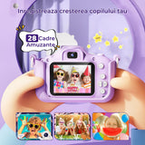 Cameră Foto Digitală pentru Copii Elindor® - Unicorn, 48MP, 1080P HD, Cadou Perfect pentru 3-12 Ani