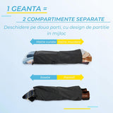 Set 6 Cuburi de Compresie Elindor® pentru Organizarea Bagajului – Negru, Accesorii Ușoare și Durabile pentru Călătorii