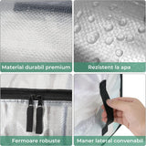 Set 6 Genți Depozitare Elindor® Supradimensionate, cu Mânere Întărite, Transparente
