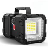 Lanterna Multifuncțională Reîncărcabilă, 10.000mAh, Power Bank, 1200LM, 7 Moduri, IPX44, 2 Capete, Negru