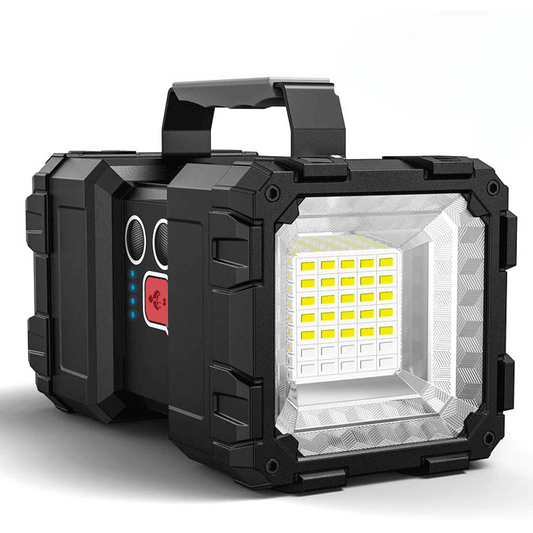 Lanterna Multifuncțională Reîncărcabilă, 10.000mAh, Power Bank, 1200LM, 7 Moduri, IPX44, 2 Capete, Negru