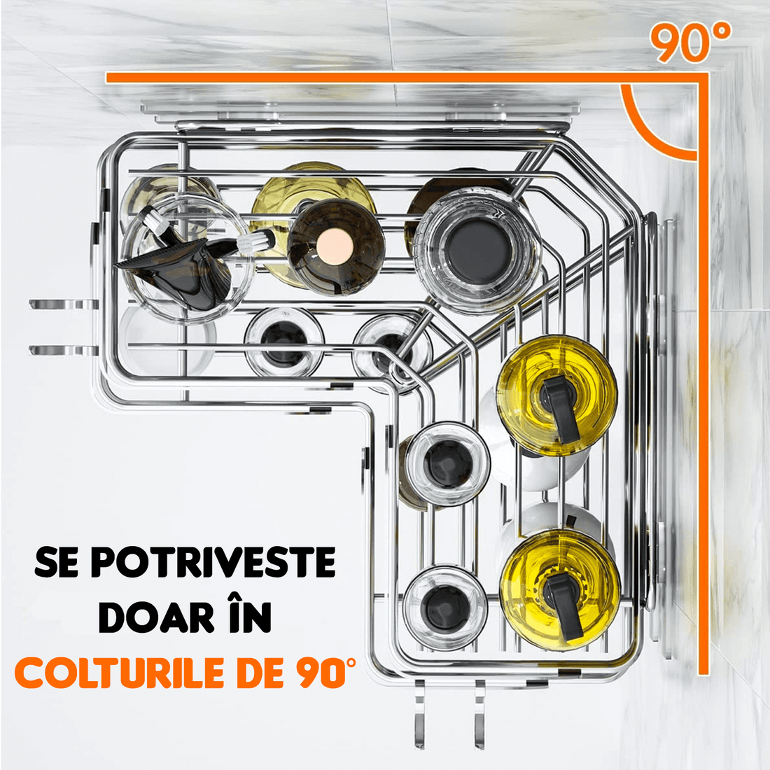 Raft de Duș Colțar, Organizator Baie, Oțel Inoxidabil, 2 Rafturi, Argintiu