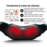 Aparat Masaj Profesional Elindor®, Reîncărcabil, Shiatsu, 8 Puncte, Cervical, Spate, Lombar, Abdomen, Picioare, Negru/Albastru