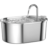Dispenser Apă Automat pentru Pisici și Câini, 3.2L, Oțel Inoxidabil, Filtrare Activă, Silentios, Argintiu