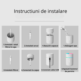 Mini Umidificator Aer cu Difuzor Aromaterapie, LED, Portabil, USB, 220 ml, 2 Moduri, Alb