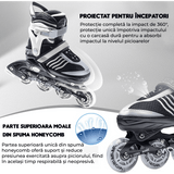 Role Reglabile L 36-39, Roți Luminoase Silicon, Rulmenți ABEC-7, Gri