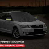 Parasolar pentru Parbriz și Oglinzi, Anti-Igheț, cu 5 Magneți, Bandă Reflectorizantă, Material cu 4 Straturi, Universal, 193 x 126 cm