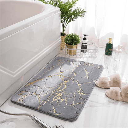 Covor Baie Universal, Microfibră, Absorbant, Antiderapant, Plus, 40×60 cm, Gri