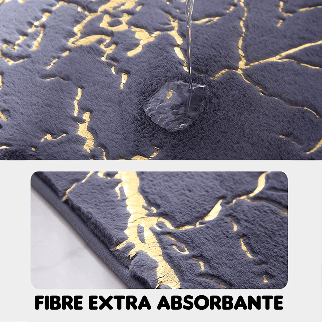 Covor Baie Universal, Microfibră, Absorbant, Antiderapant, Plus, 40×60 cm, Gri