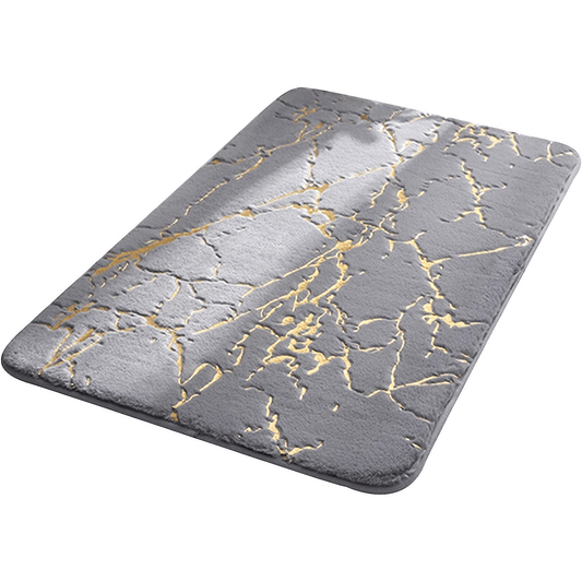 Covor Baie Universal, Microfibră, Absorbant, Antiderapant, Plus, 80×50 cm, Gri