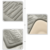 Covor Baie Universal, Spumă cu Memorie, Absorbant și Antiderapant, Memory Foam, 65×45 cm, Model HOME, Gri