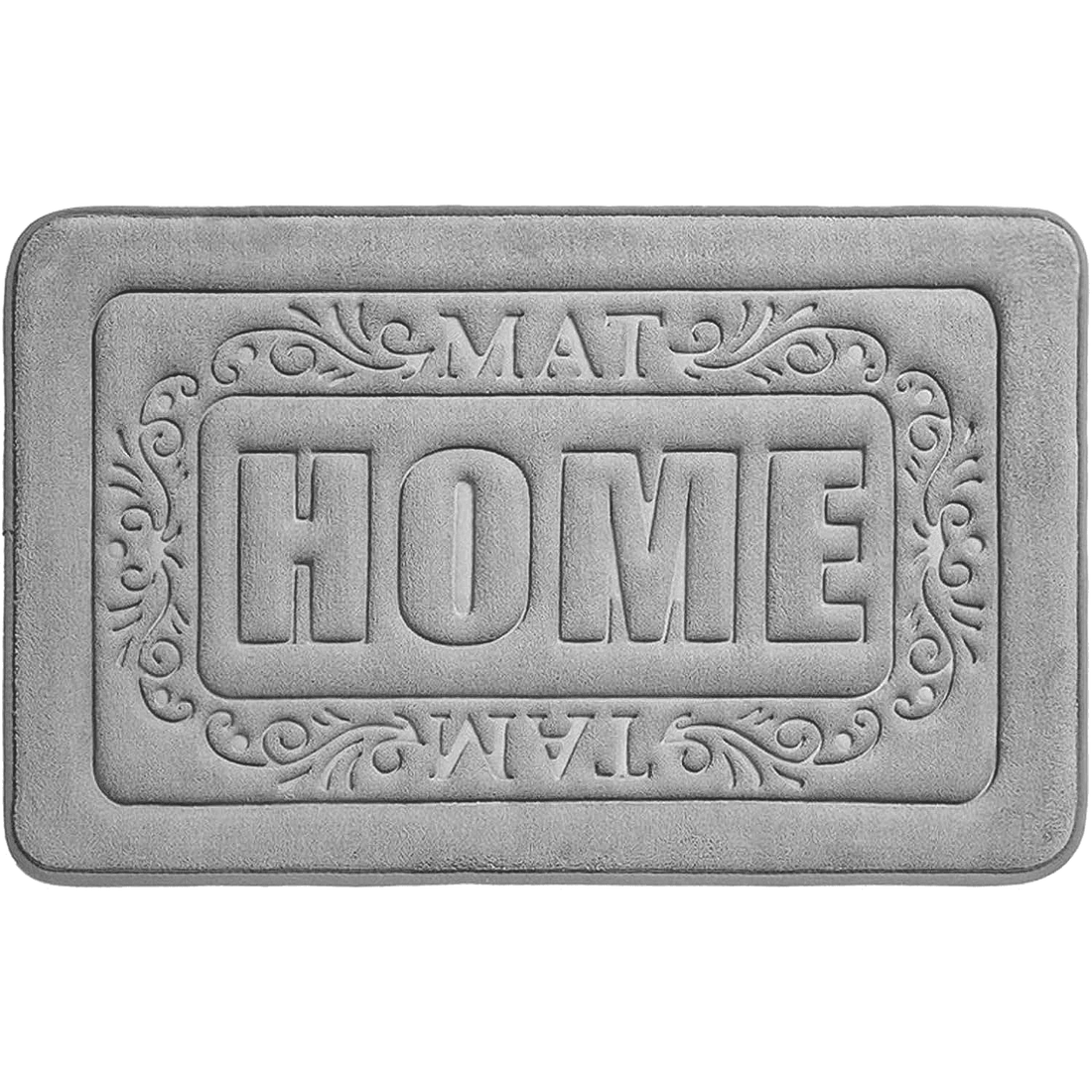 Covor Baie Universal, Spumă cu Memorie, Absorbant, Antiderapant, Memory Foam, 50×80 cm, Model HOME, Gri