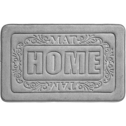 Covor Baie Universal, Spumă cu Memorie, Absorbant, Antiderapant, Memory Foam, 50×80 cm, Model HOME, Gri