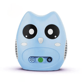 Aparat aerosoli inhalator Blue Owl, nebulizator cu compresor, 0.2ml/min, măști copii și adulți, accesorii incluse