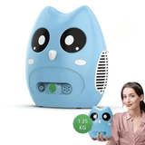 Aparat aerosoli inhalator Blue Owl, nebulizator cu compresor, 0.2ml/min, măști copii și adulți, accesorii incluse