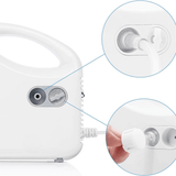 Aparat aerosoli inhalator, nebulizator cu compresor, 0.2ml/min, măști copii și adulți, alb