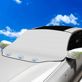 Parasolar Auto Elindor® pentru Parbriz si Oglinzi, Magnetic cu 3 Magneti, cu Banda Reflectorizanta, Material cu 4 Straturi, Universal, Folie pentru Protectie Soare, Antiinghet, Pliabil, Usor de Depozitat, Accesorii Masina Exterior, 193 x 125 cm, Argintiu