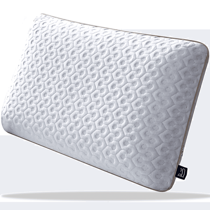 Perna Ortopedică Gel Memory Foam, Suport Gât și Cervical, Husa Detasabilă, Ventilată, 60x40x13 cm, Albastru