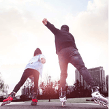 Role Reglabile L 37-40, Roți Luminoase Silicon, Rulmenți ABEC-7, Roșu