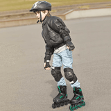 Role Reglabile L 37-40, Roți Luminoase Silicon, Rulmenți ABEC-7, Verde