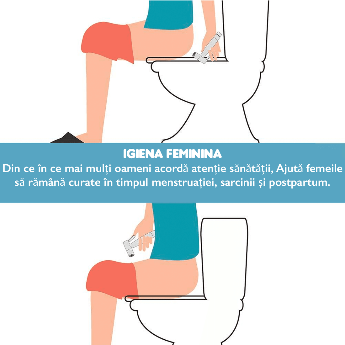 Set Duș Igienic pentru Igiena Intimă, Baterie Bideu și WC, Oțel Inoxidabil, Para + Furtun + Baterie + Agățătoare, Presiune Reglabilă, Filet G1/2, Argintiu