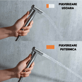 Set Duș Igienic pentru Igiena Intimă, Baterie Bideu și WC, Oțel Inoxidabil, Para + Furtun + Baterie + Agățătoare, Presiune Reglabilă, Filet G1/2, Argintiu