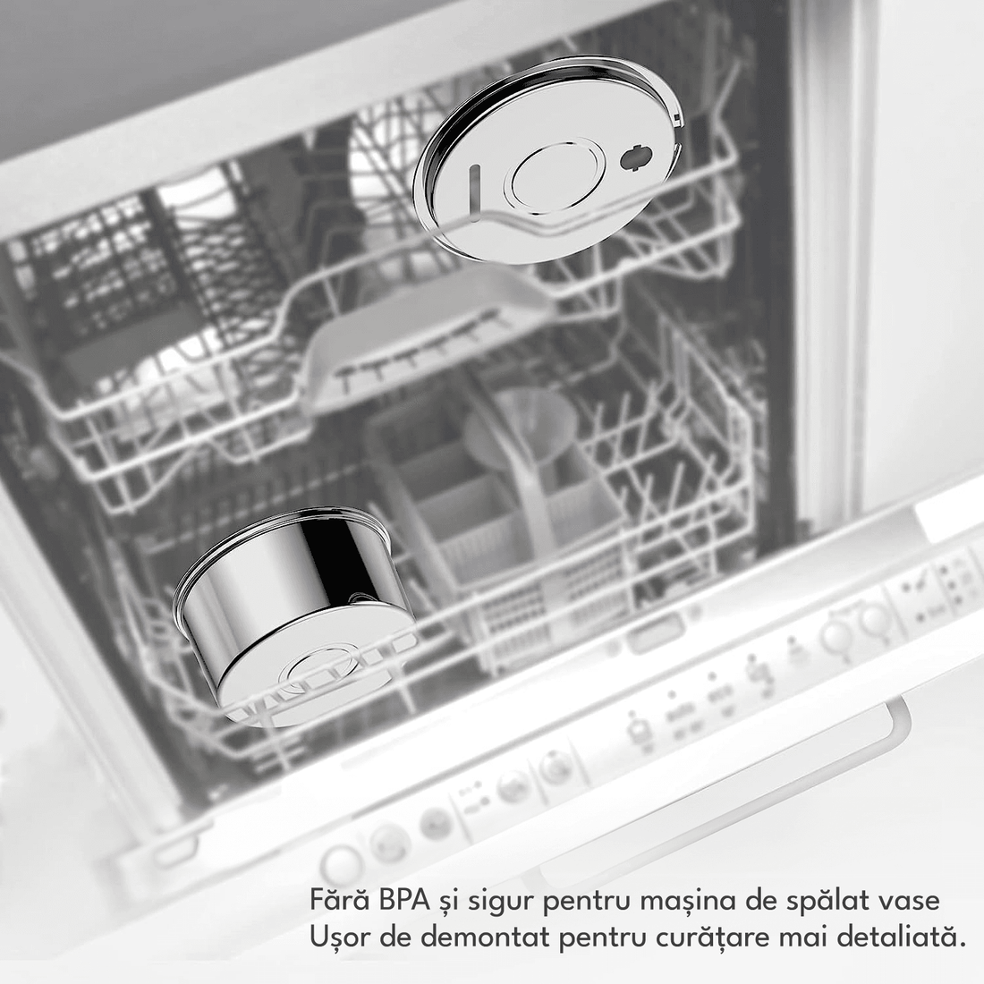 Dispenser Apă Automat pentru Pisici și Câini, 3.2L, Oțel Inoxidabil, Filtrare Activă, Model Rotund, Argintiu