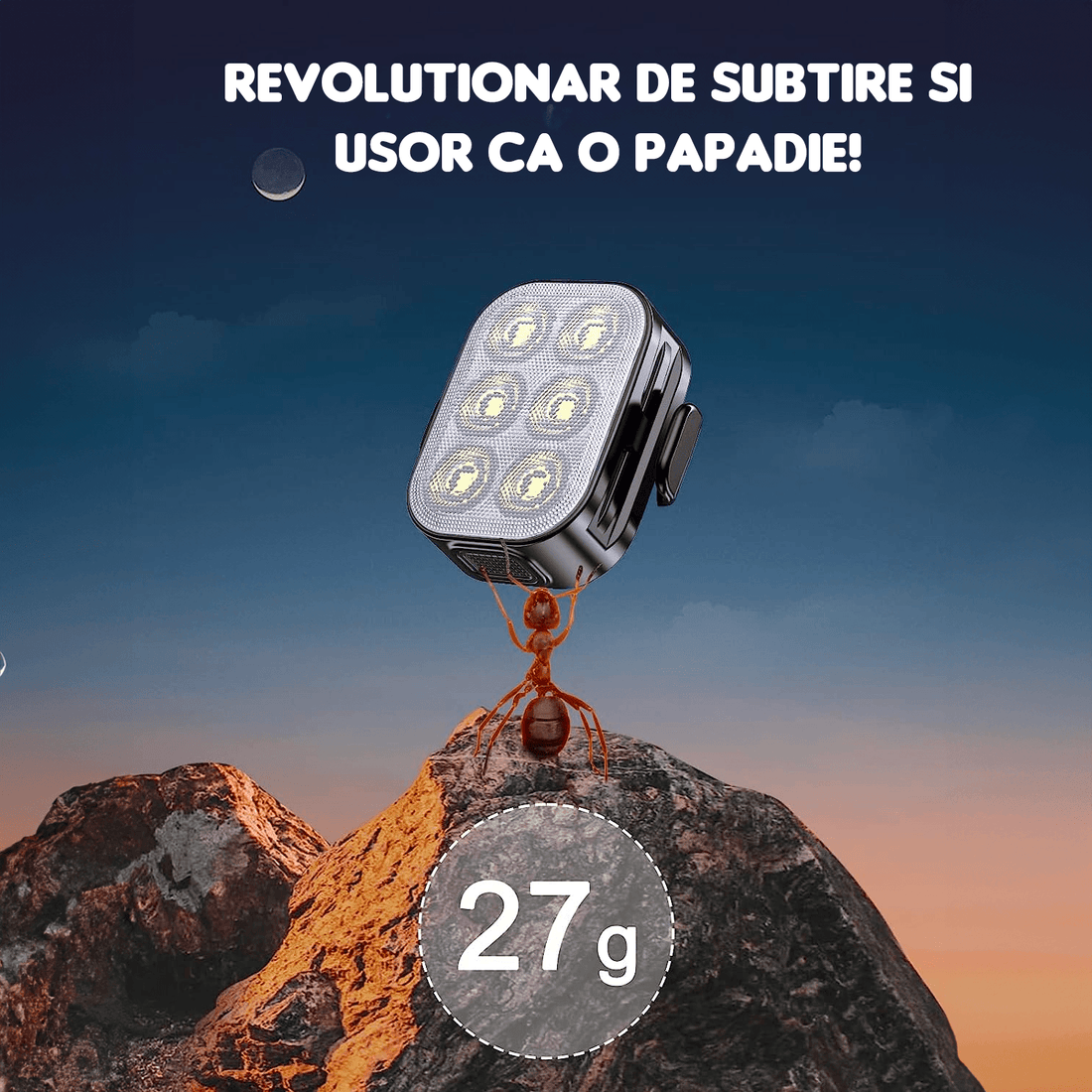 Set Lumini Bicicletă 6 LED-uri, Far Față/Spate, USB Reîncărcabil 500mAh, 4 Moduri, IPX65, Ultra Subțire, Alb/Rosu