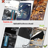 Parasolar pentru Parbriz, 3 Magneți, Anti-Igheț, Material cu 4 Straturi, Universal, 183 x 116 cm