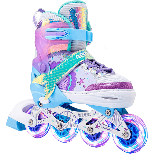 Role Reglabile L 38-41, Roți Luminoase Silicon, Rulmenți ABEC-7, Model Sirena