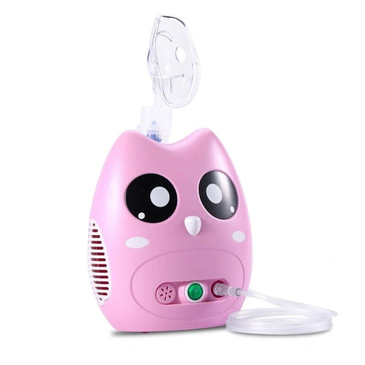 Aparat aerosoli Pink Owl, nebulizator cu compresor, 0.2ml/min, mască copii și adulți + Accesorii
