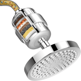 Cap de Duș Tip Ploaie cu Filtru 20 Etape, 90 Duze Silicon, Dedurizator Apă, Presiune Înaltă, Filtru Rezervă, Argintiu