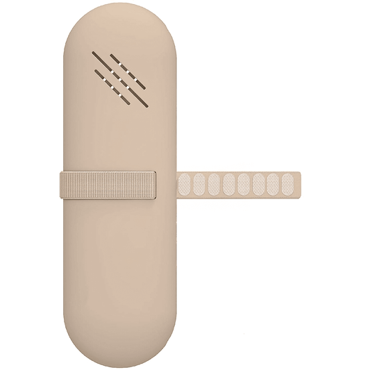 Organizator Pensule Machiaj pentru Călătorii, din Silicon Anti-Cădere, Închidere cu Magnet, Portabil și Elegant, Portfard pentru Cosmetice, 22 x 8 x 3 cm, Nude